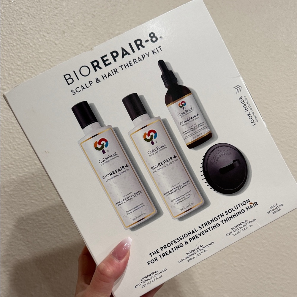 BioRepair-8 Scalp & Hair Therapy Kit - Black and White